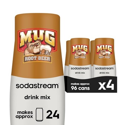 SodaStream Mug Root Beer Drink Mix for Sparkling Water Makers, Pack of 4