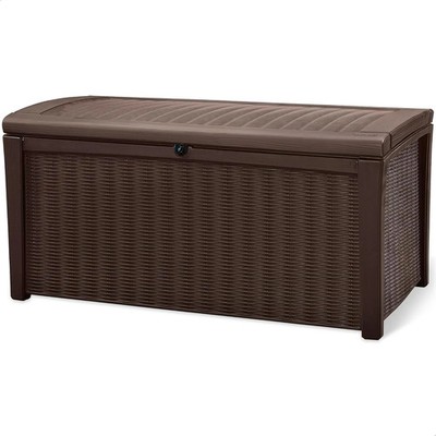 Keter Borneo 110 Gallon Resin Deck Box - Organization and Storage for Patio Furn