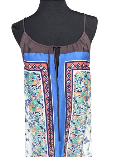 Allen B. By Allen Schwartz Brown and White floral butterfly maxi Dress Sz 6 - Picture 6 of 11