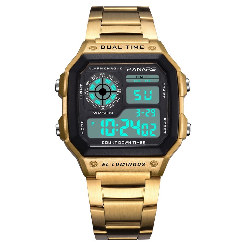 Luxury Military Men Watch Waterproof Luminous Date Chronograph Stainless Steel