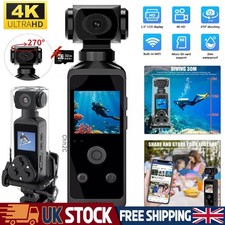 4K HD Pocket Action Camera 270° Rotation WiFi Vlog Camera Handheld Sports Cam DV
