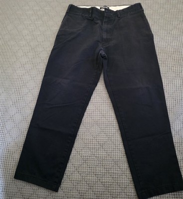 Lands End Men Flat Zipper Front  Blue Tailored Fit Pants 32x26