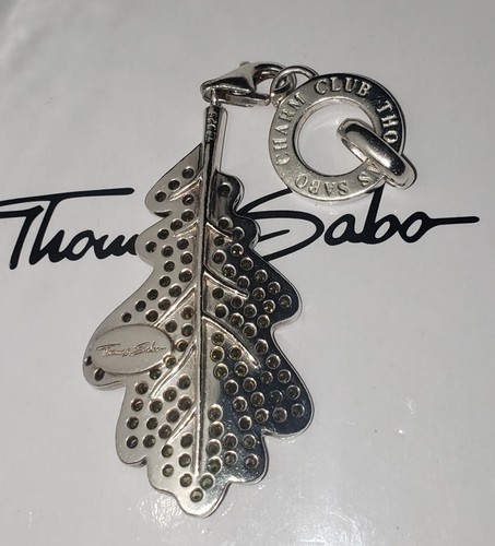 Genuine Thomas Sabo Oak Green Large Leaf Pendant Carrier Vintage RRP£215 Limited - Imagen 9 de 15