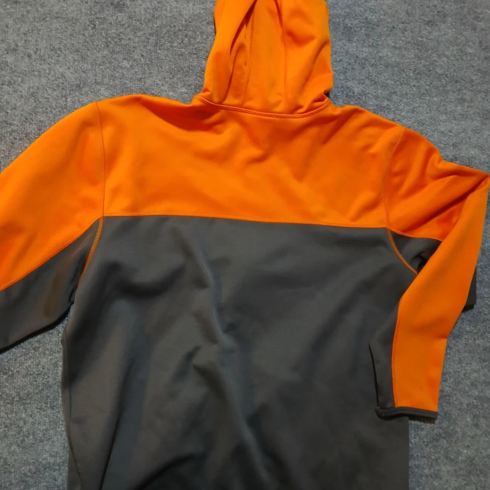 Sudadera con Capucha The North Face Para Hombre 2XL Naranja Gris Cremallera Completa Forrada de Vellón Bloques de Color Foto 4 de 4