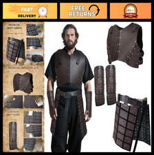 Medieval Knight Armor Set - Adjustable Chest Armor, Viking Bracers, LARP Combat