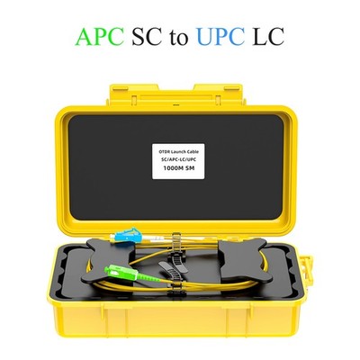 Fiber Optic OTDR Launch Cable Box, Singlemode 150m SC/APC-LC/UPC