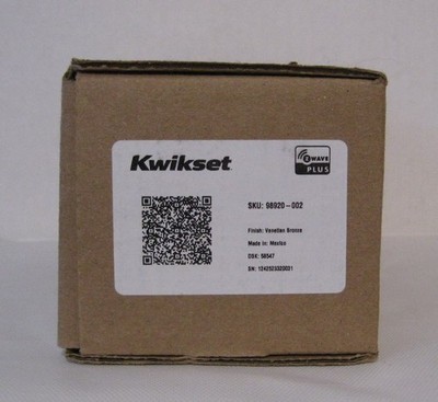 Kwikset Connect 620 SmartKey Keypad Zwave Smart Lock Venetian Bronze 98920-002