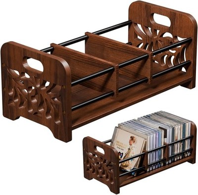 CD Holder DVD Holder Storage Wood CD Rack Organizer DVD Rack Cassette Tape