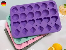 3x Eiswürfelform Silikon 3D Herz Kugel Diama...