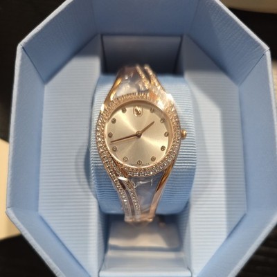 Swarovski 5715465 Hyperbola Bangle Swiss Made Rose Gold Tone Metal