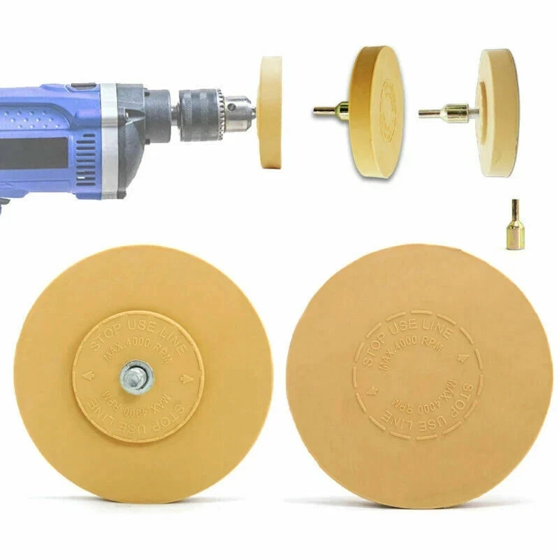 4'' Car Decal Remover For 3M Glue Rubber Eraser Wheel Remove Adhesive Sticker T1