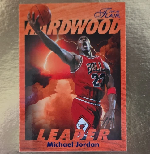 Fleer 1997-98 Flair Hardwood Leader Insert Michael Jordan Bulls #9 of 29