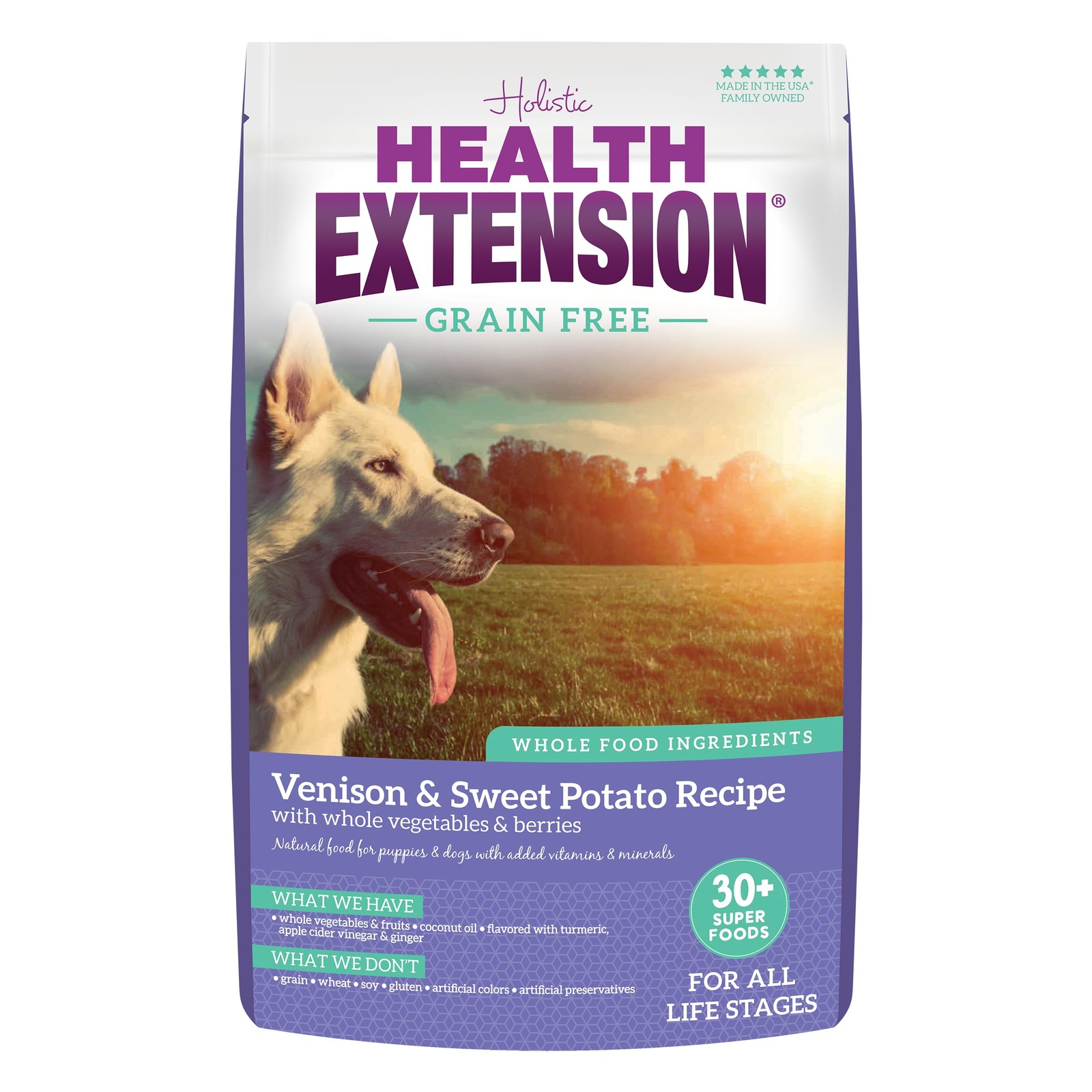 Health Extension Grain Free Venison Dry Dog Food, Vitamins, Minerals, All Life S
