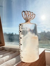 White Rutilated Quartz With Crystals mutualistic Pendant Stone Size 32 18mm