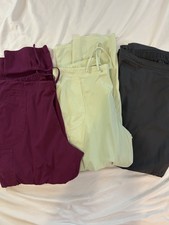 Maroon and Light Green Scrubstar and Gray Landau 2XL scrub pants lot of 3