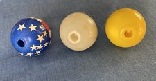 3 Vtg 1969 Wi-z-z-zer Spinning Tops Yellow, Black White, Red White Blue Whizzer