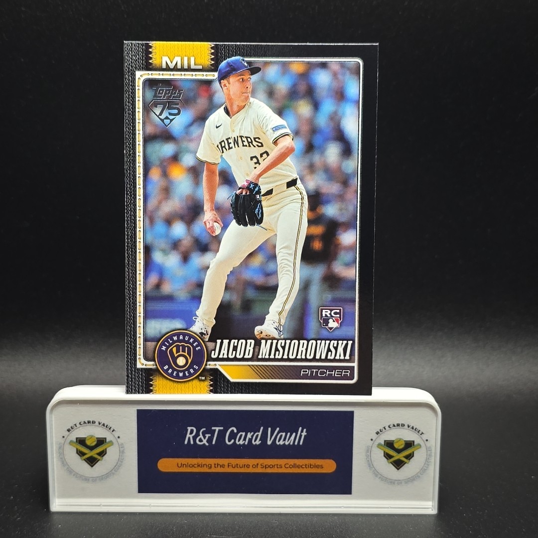 2026 Topps Series 1 Jacob Misiorowski #10 Black Border /75 Breweres RC