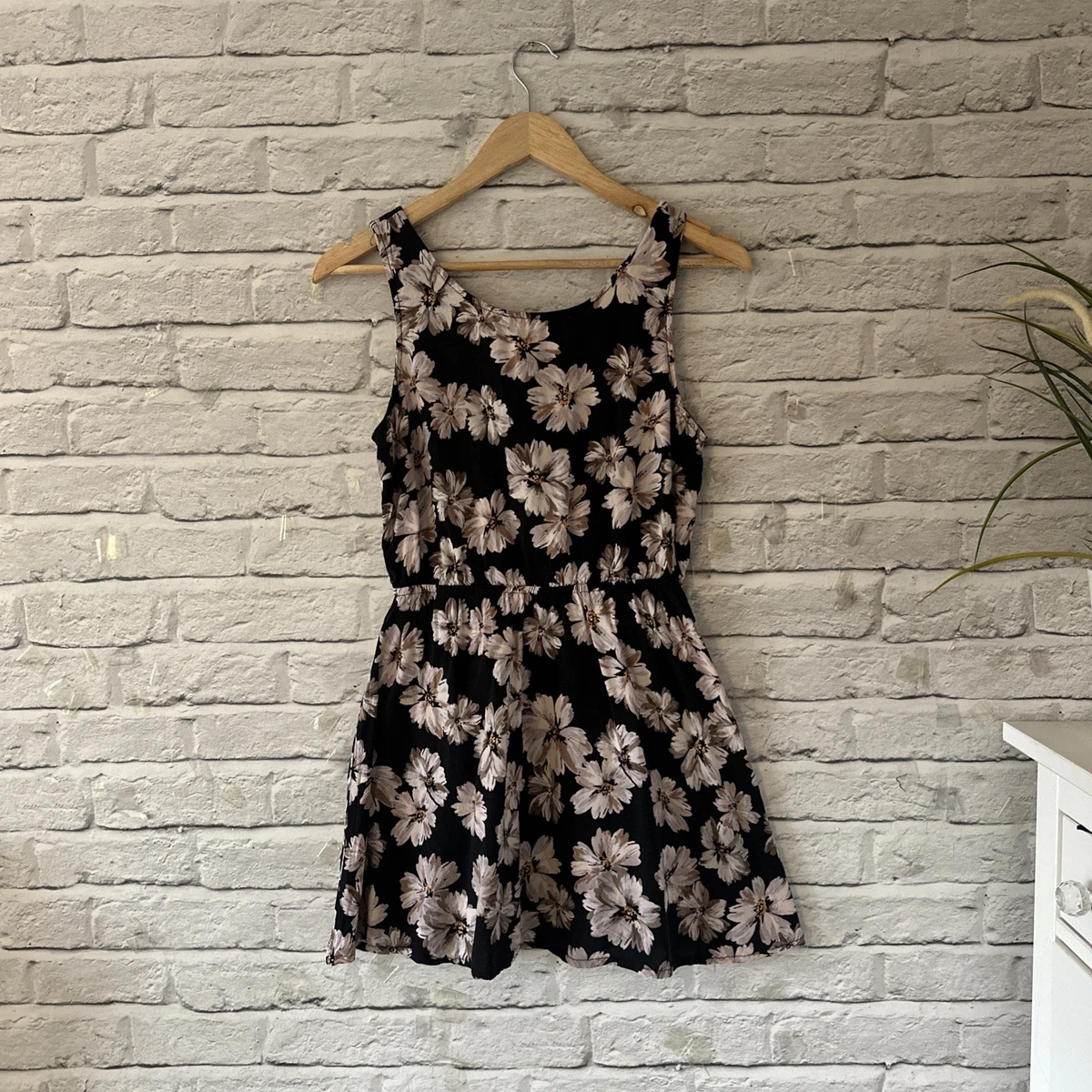 Jupe évasée noire pour femme, à motif floral, jupe cercle  Dolce Vita