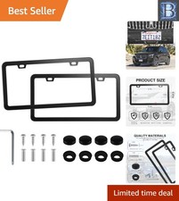 Black License Plate Frames - Lightweight Stylish Corrosion-resistant Black License Plate Frames - Lightweight Stylish Corrosion-resistant