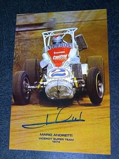 MARIO ANDRETTI Hand Signed Autograph 4X6 Photo INDY RACE CAR LEGEND DRIVER