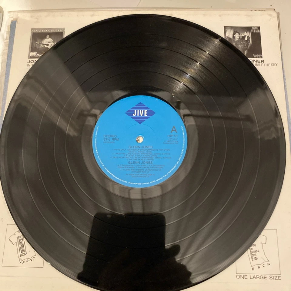 Glenn Jones Self-Titled 12" Vinyl LP Funk Soul 1987 HIP51 - Image 4 of 4