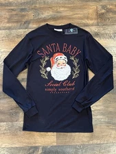 Simply Southern Santa Baby Holiday Shirt Womens Size  Small