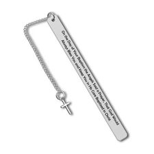 Religious Bookmark for Godson Goddaughter Baptism First Communion Gift