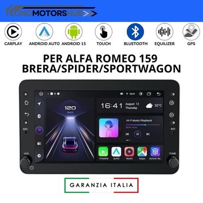 7  Android 15 Car Stereo For Alfa Romeo 159 Spider Brera Carplay 4-64GB RDS USB