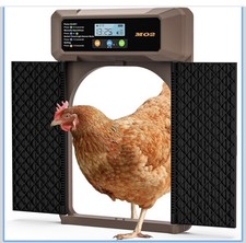 Automatic Solar Powered Chicken Coop Double Door w Remote, Light Sensors, Timer