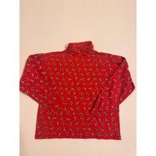 Women's Vintage Disney Mickey Co Allover Print Turtleneck Red Size M