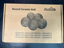 Stanbroil 5" Ceramic Fire Balls Beige Set of 6 for Fire Pit Fire Bowl
