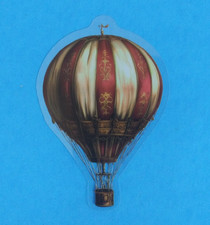 Hot Air Balloon Transparent Circus Sticker 2.78" x 2" H