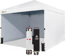 CROWN SHADES 10X10 Commercial Instant Canopy Pop up Tent with Center Lock, 300D