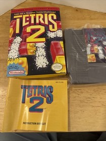 Tetris 2 (Nintendo NES, 1993) w/Box, Protective Plastic and Instruction Booklet