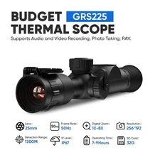 GRS225 Thermal Night Vision Rifle Scope 1x-8x Digital Zoom 25MM One-Shot Zeroing