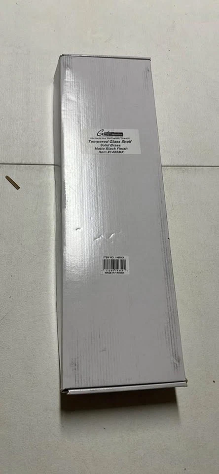 Estante de vidrio templado Gatco 1465MX negro mate/montado en la pared 22" X 6" flotante  Foto 3 de 3