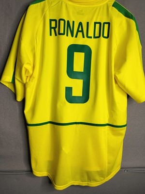 MINT Ronaldo 9 L BRAZIL national team 2002 FOOTBALL JERSEY CAMISA