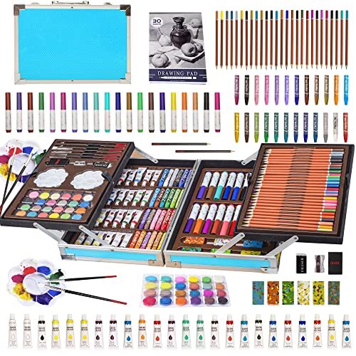 KINSPORY Set per Disegno, 139 Pezzi Pittura Valigetta per Bambini, Kit (c6g)