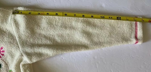 Vintage Buster Brown Girl’s 5 Fleece Sherpa Zipup Jacket half collar embroidered - Picture 7 of 12