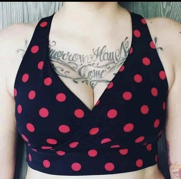 Red Polka-Dot Bikini Nursing Maternity Swimsuit Set XS Custom Made - Image 3 of 4