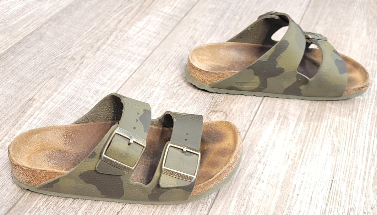 Birkenstock Arizona Camo Double Buckle Slide Sandal Size 37 