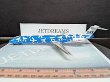 1/200 SAS SCANDINAVIAN AIRLINES MD-82 BLUE PLANES COLORS LN-RMD INFLIGHT 200