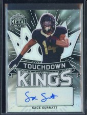 2021 Leaf Metal Draft Touchdown Kings Black #TKSS1 Sage Surratt 6/15
