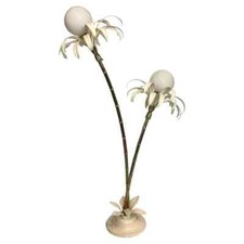 Two Branch Palm Tree Floor Lamp 1970s Vintage Italian Hollywood Regency Brass