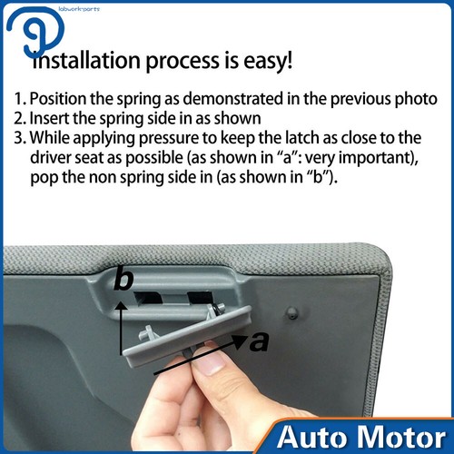 Replacement Center Console Seat Lid Latch Gray Plastic For 2010-17 18 Ford F-150 - Picture 2 of 16