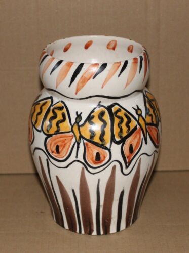 Vase en céramique de Vallauris decor de papillon - artiste à définir - Zdjęcie 1 z 2