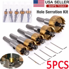 5PCS Hole Saw Tooth Kit HSS Drill Bit Set Cutting Tools for Metal Wood Alloy New