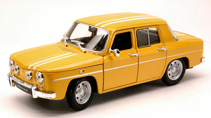 Renault R8 Gordini 1964 Yellow / White 1:24 Model 0324 WELLY