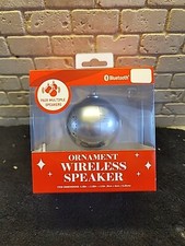 Vivitar Bluetooth Christmas Ornament Wireless Speaker Silver 2.38"2.38"2.5"