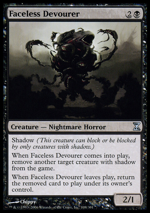 Magic the Gathering MTG Faceless Devourer (108) Time Spiral   LP